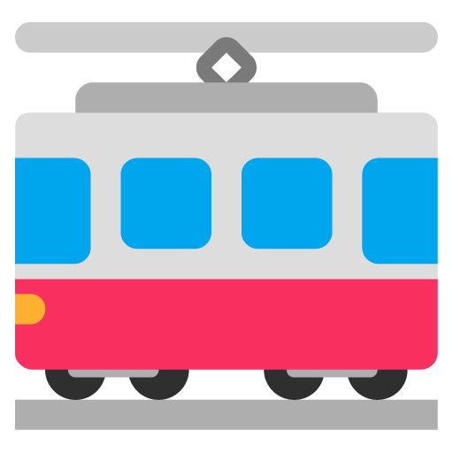 Microsoft tram car emoji image