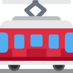 Twitter tram car emoji image