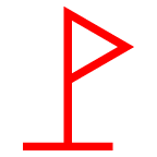 au by KDDI triangular flag on post emoji image