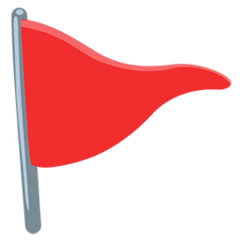 Facebook Messenger triangular flag on post emoji image