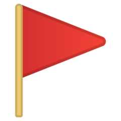 Google triangular flag on post emoji image