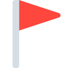 Mozilla triangular flag on post emoji image