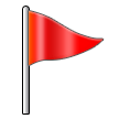Samsung triangular flag on post emoji image
