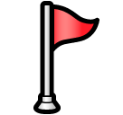 SoftBank triangular flag on post emoji image