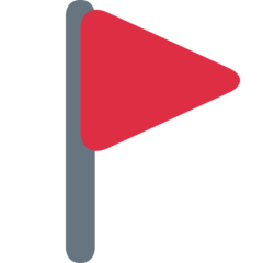 Twitter triangular flag on post emoji image