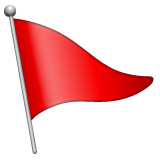 Whatsapp triangular flag on post emoji image