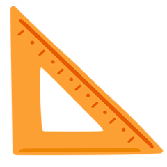 Facebook Messenger triangular ruler emoji image