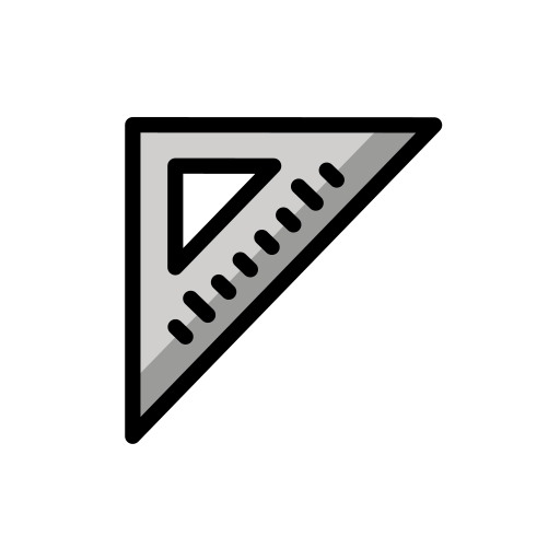 Openmoji triangular ruler emoji image