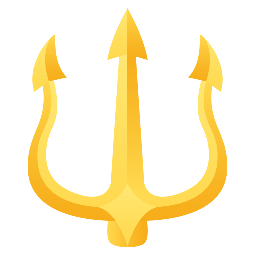 JoyPixels trident emblem emoji image