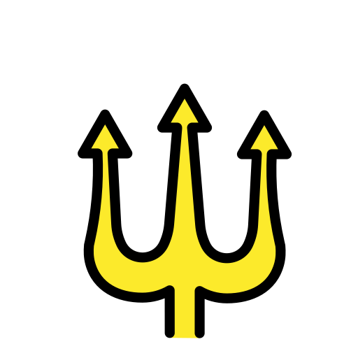 Openmoji trident emblem emoji image