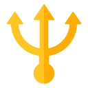 Toss trident emblem emoji image