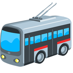 Facebook Messenger trolleybus emoji image