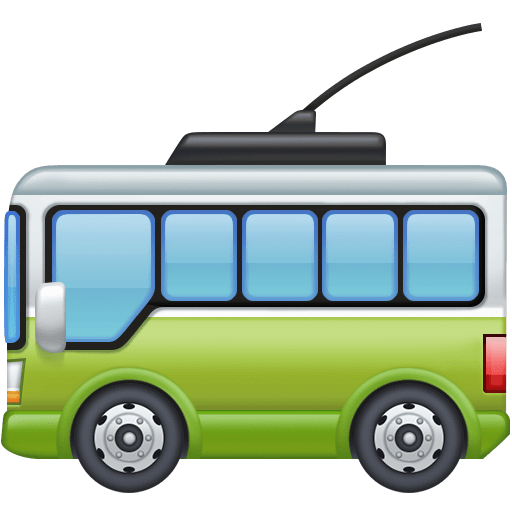 Facebook trolleybus emoji image