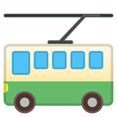 Google trolleybus emoji image