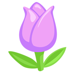 Facebook Messenger tulip emoji image