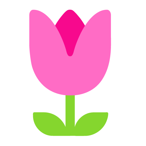 Microsoft tulip emoji image