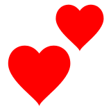 Docomo two hearts emoji image
