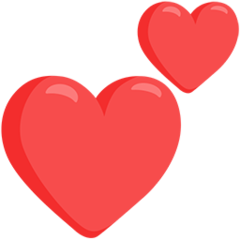Facebook Messenger two hearts emoji image