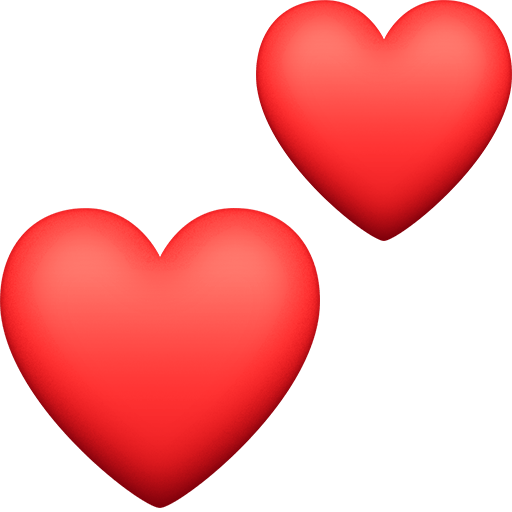 Facebook two hearts emoji image