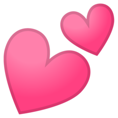 Google two hearts emoji image