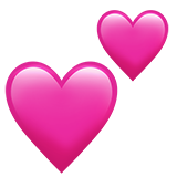 IOS/Apple two hearts emoji image