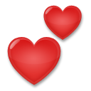 LG two hearts emoji image