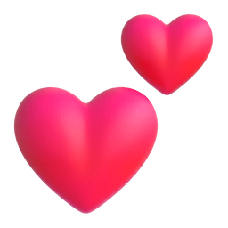 Microsoft Teams two hearts emoji image