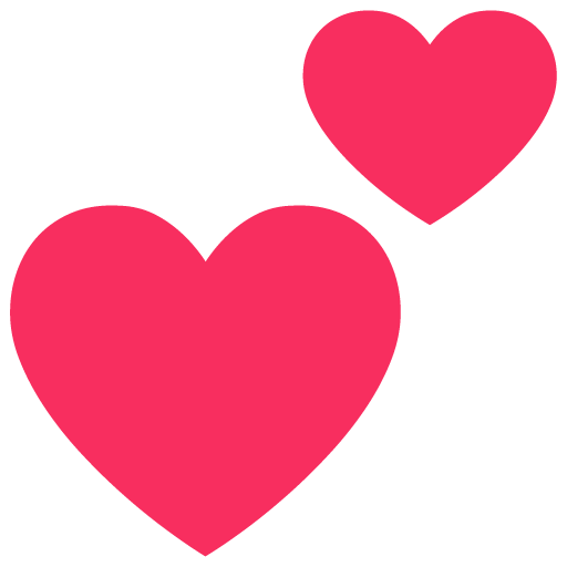 Microsoft two hearts emoji image