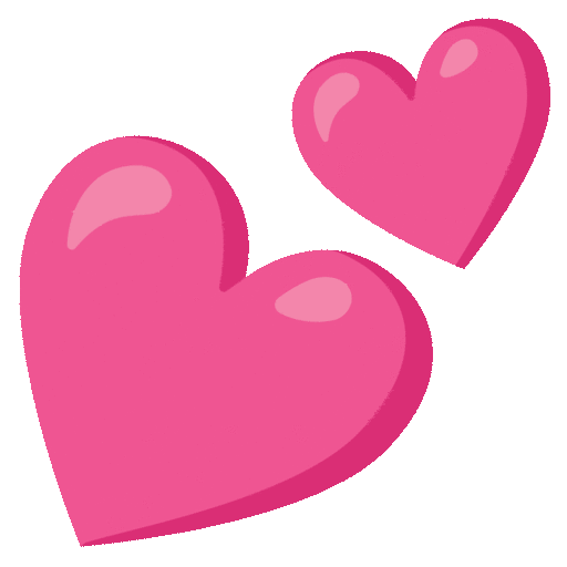 Noto Emoji Animation two hearts emoji image