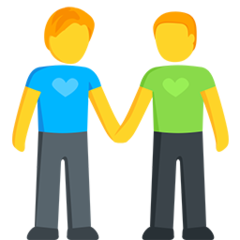 Facebook Messenger two men holding hands emoji image