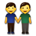 LG two men holding hands emoji image