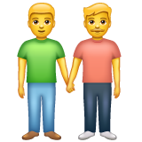 Whatsapp two men holding hands emoji image