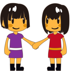 Emojidex two women holding hands emoji image