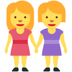 Twitter two women holding hands emoji image