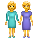 Whatsapp two women holding hands emoji image