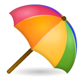 Whatsapp umbrella on ground emoji image