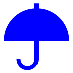 au by KDDI umbrella with rain drops emoji image