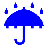 Docomo umbrella with rain drops emoji image