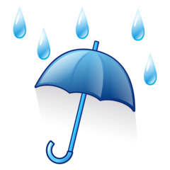 Emojidex umbrella with rain drops emoji image