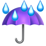IOS/Apple umbrella with rain drops emoji image