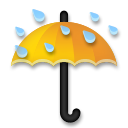 LG umbrella with rain drops emoji image