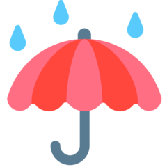 Mozilla umbrella with rain drops emoji image