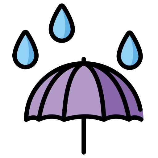 Openmoji umbrella with rain drops emoji image
