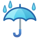 SoftBank umbrella with rain drops emoji image