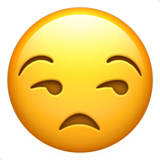 IOS/Apple unamused face emoji image