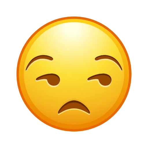 Telegram unamused face emoji image