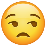 Whatsapp unamused face emoji image