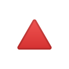 Google up-pointing red triangle emoji image