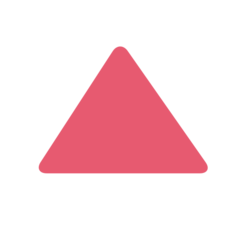 Twitter up-pointing red triangle emoji image
