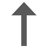Docomo upwards black arrow emoji image